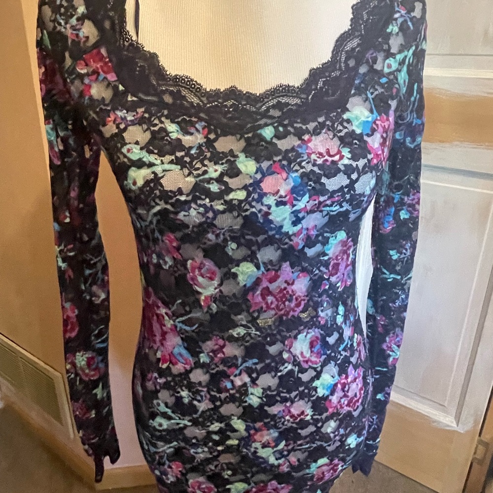 Free People stretch lace top